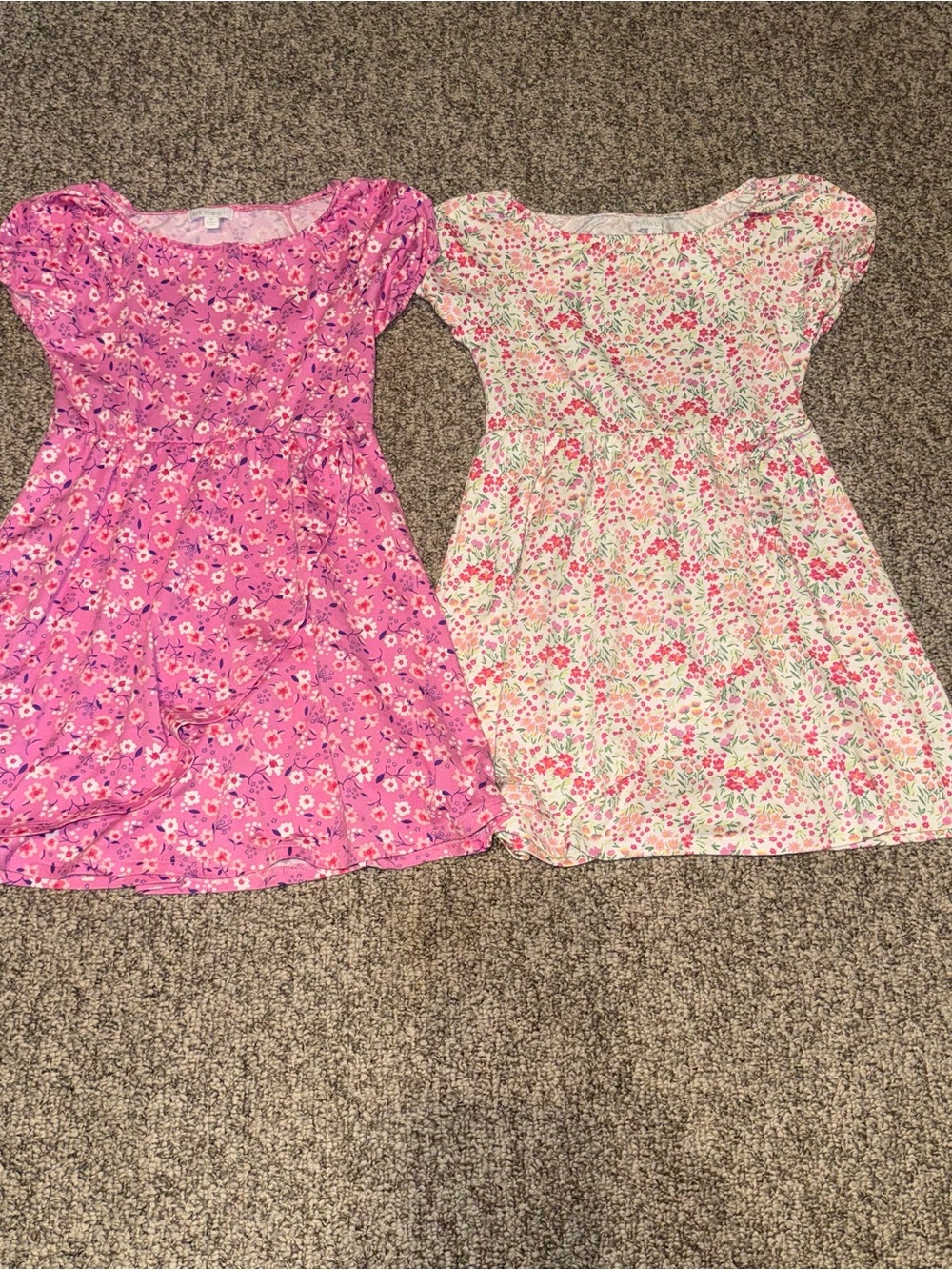 Girls' Pink Floral Short Sleeve Dress Bundle